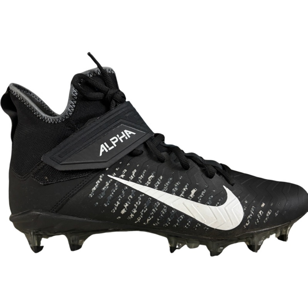 Nike Alpha Menace Pro 2 Mid Football Cleats Mens Black/ White, AQ3209-002 Sz 10